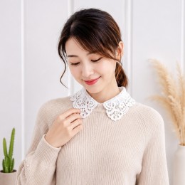 레이스 페이크카라 블라우스 넥케이프