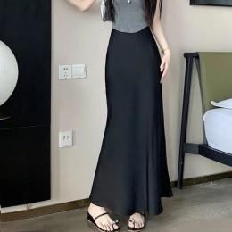 루아르 새틴 롱 스커트 HES-060