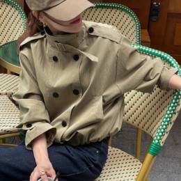 폴인 숏트렌치 2color 블랙 베이지
