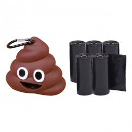 반려동물 배변봉투 똥모양 케이스 + 풉백5롤