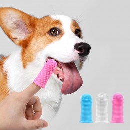 반려동물 실리콘 핑거 치아관리 칫솔 3color