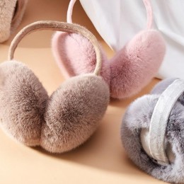 로맨틱 퍼 겨울 접이식 귀마개