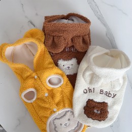 반려동물 후리스 후드 곰돌이 티셔츠