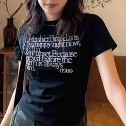 레터링 슬림 반팔티