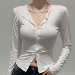 단추 슬림핏 셔츠 가디건 티셔츠