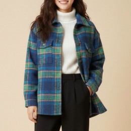 체크 셔켓 자켓