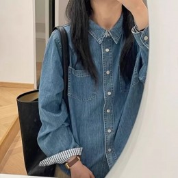 데님 셔츠 자켓 루즈핏 청남방 간절기 아우터