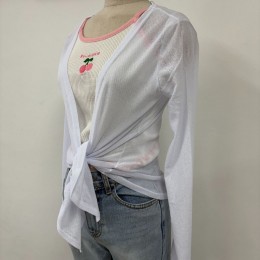 여름 시스루 볼레로 가디건 휴가룩 비치웨어