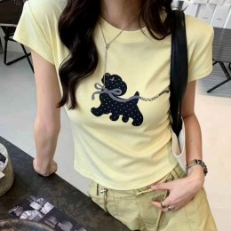 [sale] 강아지 프린팅 크롭 반팔티