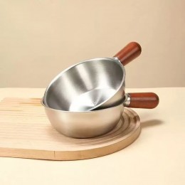 호두나무 손잡이 캠핑 시에라 컵 소스 냄비
