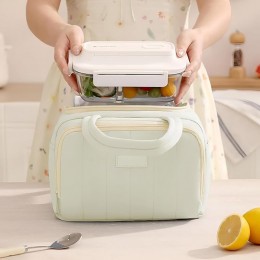 여성 파스텔 누빔 도시락가방 보온 보냉 런치백