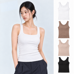 미브레 캡내장 스퀘어넥 캐미솔 U IDTS-040