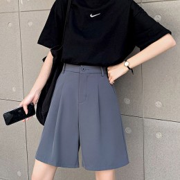 핀턱반바지 봄여름 정장반바지 IT-23035