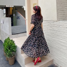 로즈 쉬폰 원피스 IT-23040