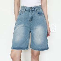 데이온 5부 코튼 와이드 반바지