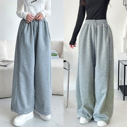 여성 2단기장  민티 앞절개 밴딩 와이드 팬츠 4color -2XL까지