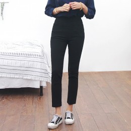 여성 잇썸 스판 밴딩 슬림일자팬츠
