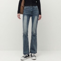 레그업 스판 하이웨스트 부츠컷 팬츠