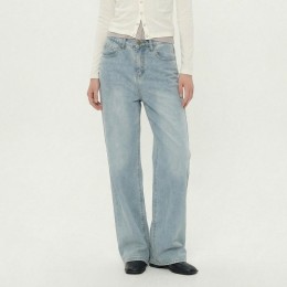 스판 워싱 세미와이드 데님팬츠 4color