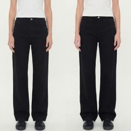 숏/롱 2단기장 롱라인 세미와이드 코튼팬츠