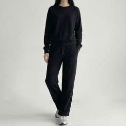 2단기장 여성 데일리 맨투맨 핀턱밴딩팬츠 세트