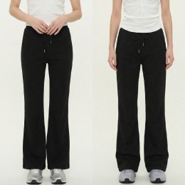 여성 2단기장 롱 라인 부츠컷 밴딩팬츠