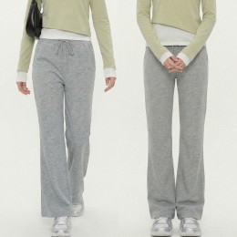 여성 2단기장 롱 라인 부츠컷 밴딩팬츠