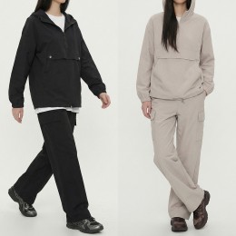 아노락 카고 와이드 팬츠 셋업