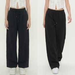 2단기장 투웨이 핀턱 세미와이드 밴딩팬츠