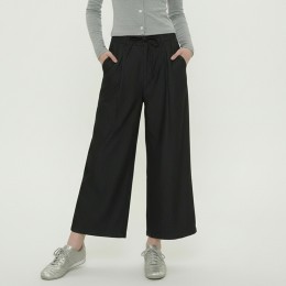 2단기장 숏/롱 핀턱 스트링 찰랑 와이드 슬랙스