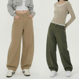 코튼 벌룬핏 와이드 롱팬츠