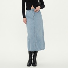 A라인 롱데님 스커트