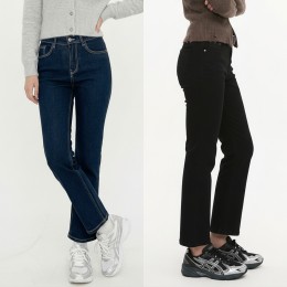 베이직 스판 일자 데님 팬츠