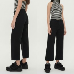 원버튼 스판 허리밴딩 와이드 팬츠 ~XL까지