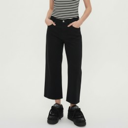 원버튼 스판 허리밴딩 와이드 팬츠 ~XL까지