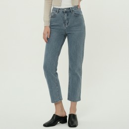 3단기장 스판 슬림 일자 데님 팬츠