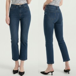 하이웨스트 전체스판 슬림 데님 일자팬츠 ~XXL까지