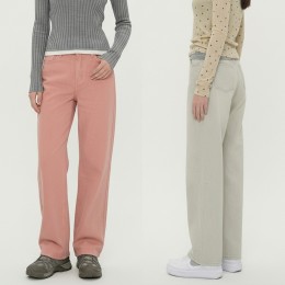 여성 코튼 롱 일자 팬츠 4color