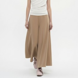 여성 하이웨스트 밴딩 풀와이드 팬츠