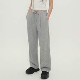 여성 루즈핏 핀턱 트레이닝 와이드 밴딩팬츠