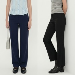 여성 스판 후크 일자 롱 슬랙스