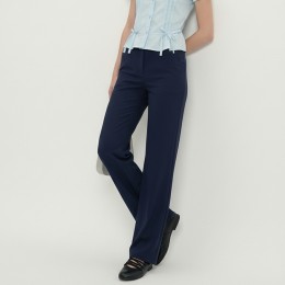 여성 스판 후크 일자 롱 슬랙스