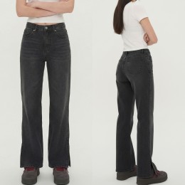 여성 캣워싱 스판 밑단트임 부츠컷 데님팬츠