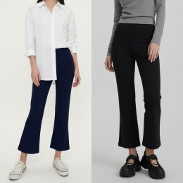 여성 스판 슬림 크롭 부츠컷 밴딩 팬츠 -2XL 까지