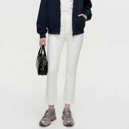 여성 쫀쫀 스판 베이직 밴딩 세미 부츠컷 팬츠