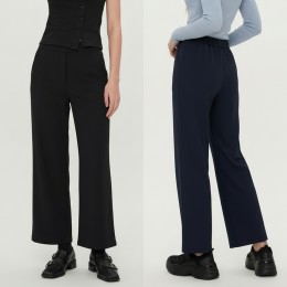 여성 쫀쫀스판 세미 와이드 밴딩 팬츠 -2XL까지