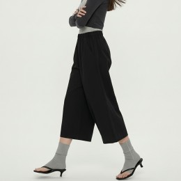 여성 살랑 플레어핏 밴딩 와이드 팬츠