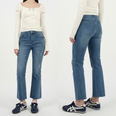 여성 빈티지 부츠컷 스판데님 팬츠
