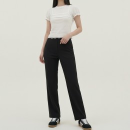 여성 쫀쫀 스판 슬림 일자 밴딩 팬츠