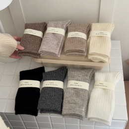 데일리 울양말 겨울 필수 골지 여성양말